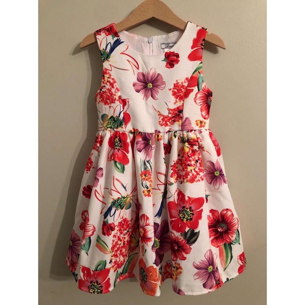 Dorissa • 4T • Vibrant Floral-Printed Dress